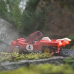 Scene Legography qui représente une sortie de route d'une Ferrari 512